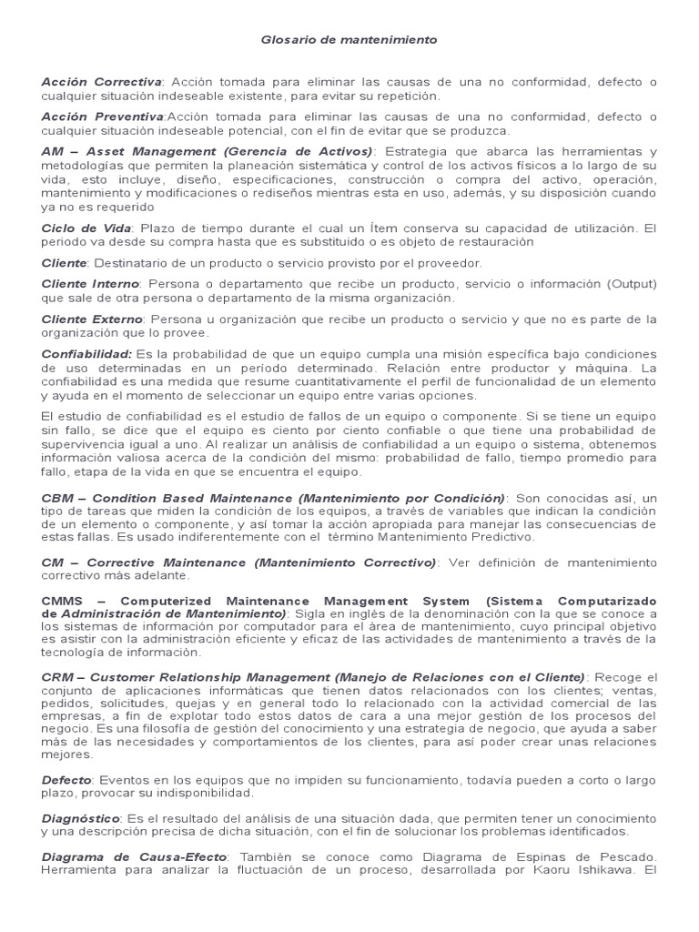 CMMS - Computerized Maintenance Management System (Sistema ...
