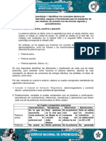 Evidencia Cuadro Comparativo Identificar La Potencia Activa Reactiva y Aparente PDF