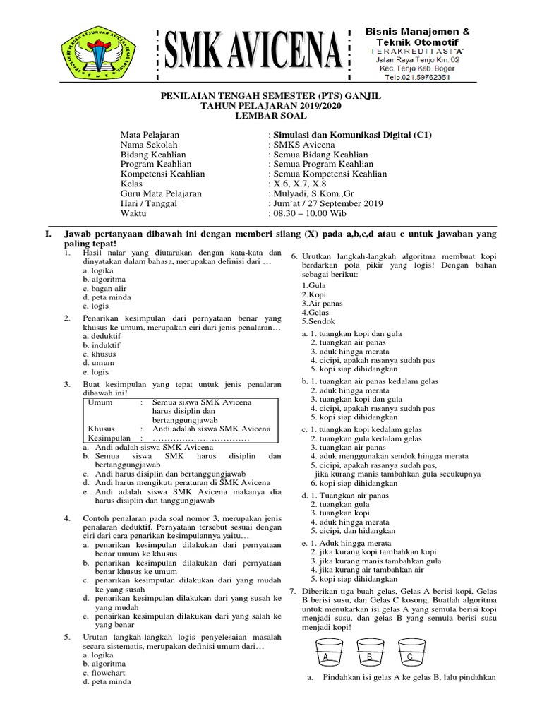 Soal Pts Ganjil Simulasi Dan Komunikasi Digital