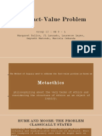 The Fact-Value Problem: Group 12 Ge 8 - L Margaret Bullos, JL Lanzado, Laurence Leyes, Gwyneth Matondo, Mariela Oebanda