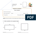 Evaluación Área y Perímetro