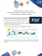 Anexo 1 - Información y Descripción Del Caso Para Fase 2. Resolver El Caso de Definición Del Plan Maestro de Producción PMP