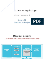 Introduction To Psychology: Memory Processes - 2