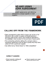 Framework Agreements Can Either Be Awarded To A Singe Supplier or Multi Supplier