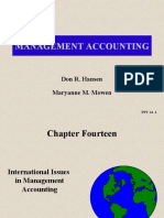 Management Accounting: Don R. Hansen Maryanne M. Mowen
