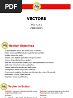 Vectors: MATH23-1 Calculus 3