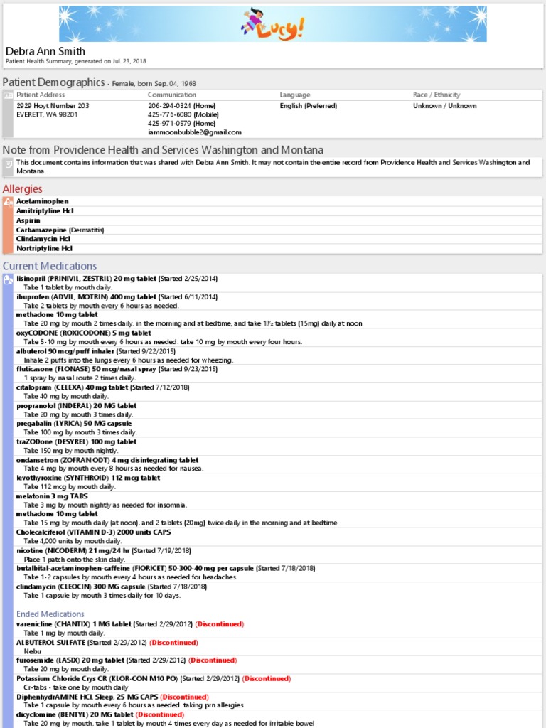 ! My Health Summary | Download Free PDF | Renal Function | Medical ...
