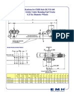 Specifications For EMH Style DLVM-160 Single Girder Under Running End Trucks 6.25 In. Diameter Wheels