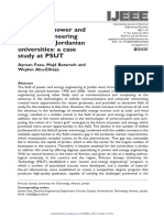 Upgrading Power and Energy Engineering Curricula in Jordanian Universities: A Case Study at PSUT