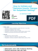 How To Initiate and Optimize Insulin Therapy For Outpatient Setting?