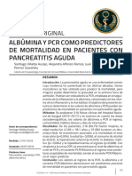 Albúmina y PCR Como Predictoes de Mortalidad en Pancreatitis Aguda