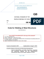 GB 50661-2011 Welding Code for Steel Structures