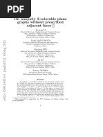 On Uniquely 3-Colorable Plane Graphs Without Prescribed Adjacent Faces