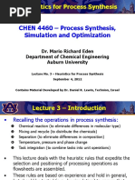 CHEN 4460 - Process Synthesis, Simulation and Optimization