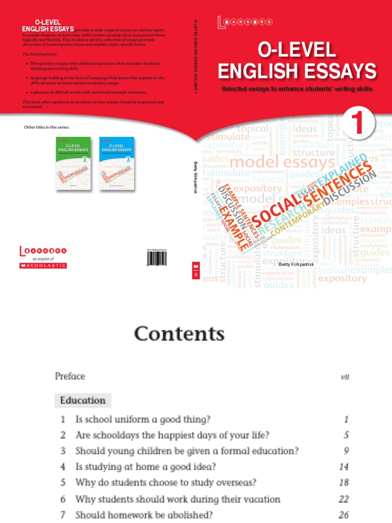 OLevel English Essays 1 PDF PDF Essays Clothing