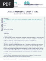 RTE Avinash Mehrotra V Union of India & Other 2017 en 0