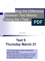 9.2 Testing The Difference Between Two Means: Using The T Test