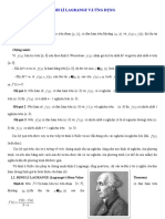 Định Lí Lagrange Và ỨNg DụNg