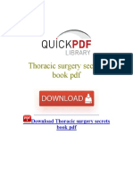 Thoracic Surgery Secrets Book PDF
