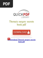 Thoracic Surgery Secrets Book PDF