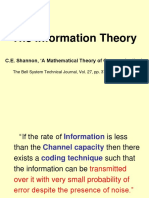 The Information Theory: C.E. Shannon, A Mathematical Theory of Communication'
