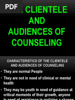 The Clientele and Audiences of Counseling