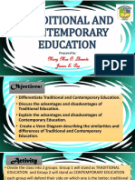 Traditional and Contemporary Education