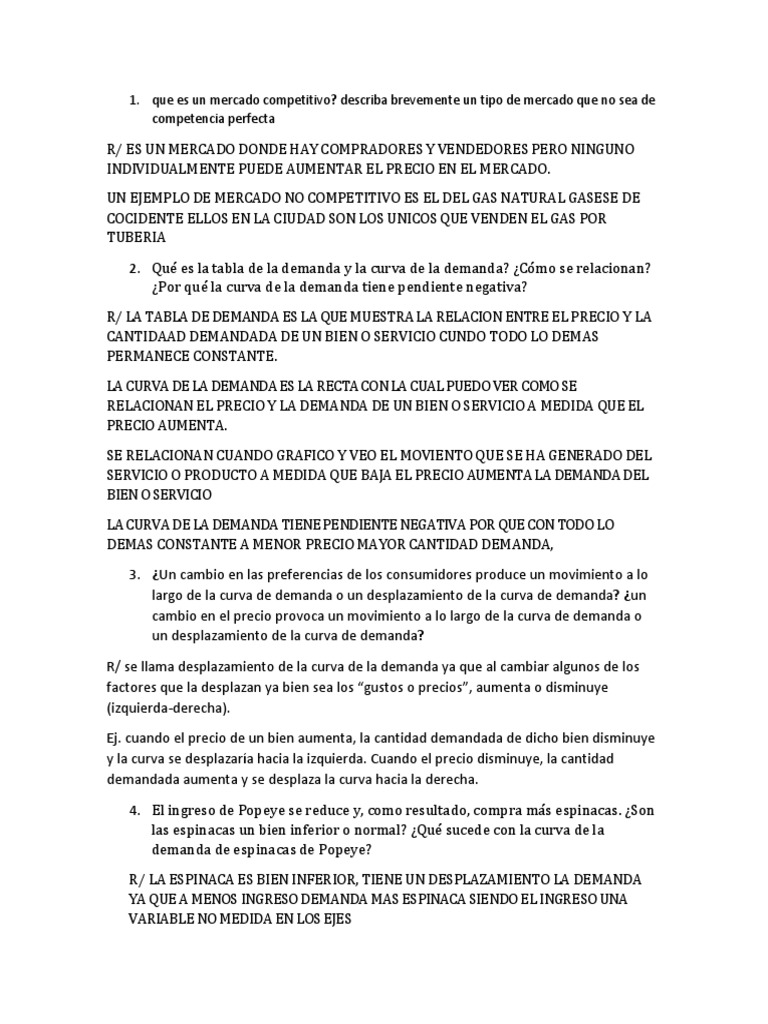Mercado Competitivo y Demandas | PDF | Oferta y demanda | Oferta (economía)