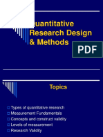 Quantitative Research Design and Methods