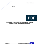 SNI 0328392002 Analisa Biaya Konstruksi ABK Bangunan Gedung Dan Perumahan Pekerjaan Langitla PDF