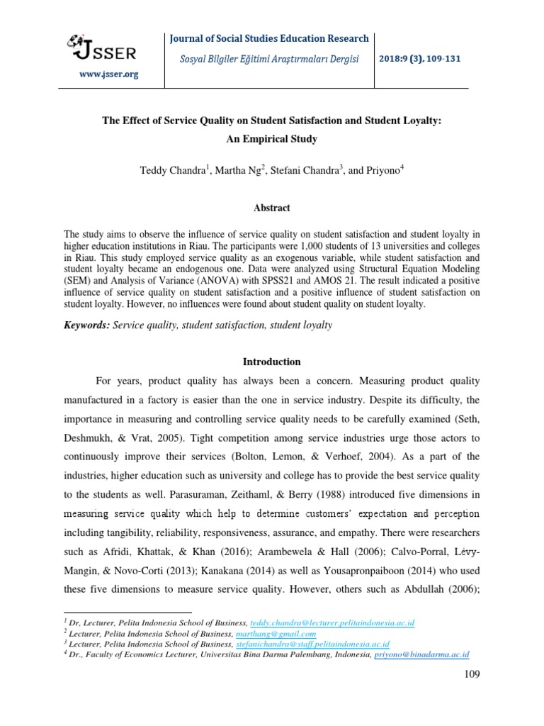 Service Quality's Impact on Student Loyalty | PDF | Customer ...