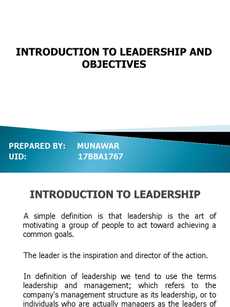 Key Objectives of Effective Leadership | PDF | Business | Self-Improvement