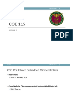 Computer Engineering 115 Lecture 1