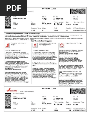 Boarding pass