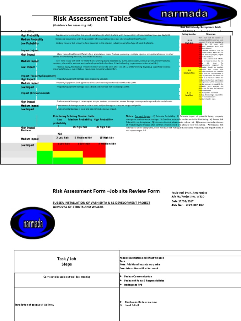 Risk Assessment & Tolerability Guide | PDF | Wound | Risk