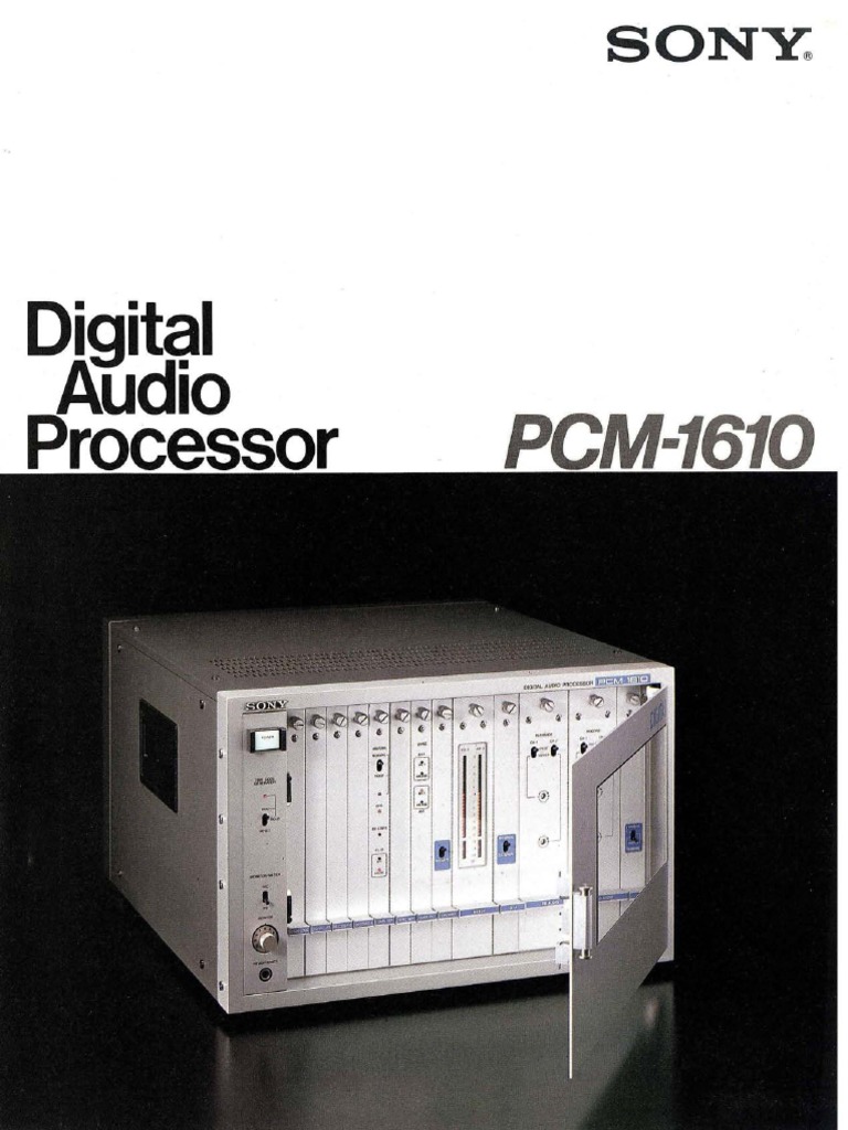 Sony PCM1610 Professional Digital Audio Processor Digital Audio