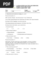 Soal Pts B Inggris Kelas 7 SMP