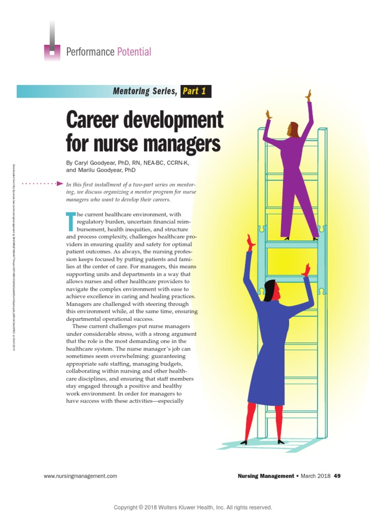 Career Development For Nurse Managers.9 PDF Mentorship Leadership