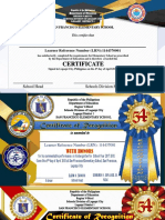 Mark Justin V. Gonzaga: Certificate