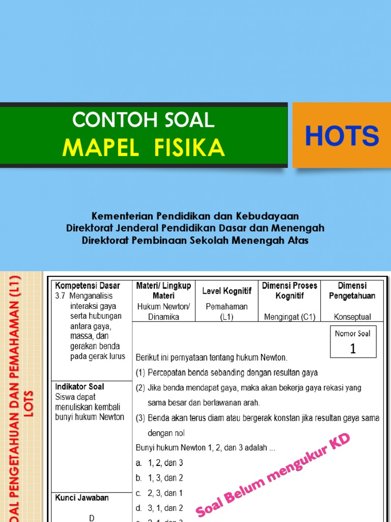 Contoh Soal Hots Fisika Scribd - Galeri Siswa