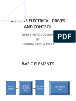 Me 2205 Electrical Drives and Control: Unit I Introduction BY B.Durai Babu A.P/Eee