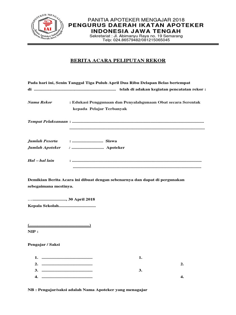 Pengurus Daerah Ikatan Apoteker Indonesia Jawa Tengah