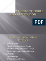 Organizational Theories and Application