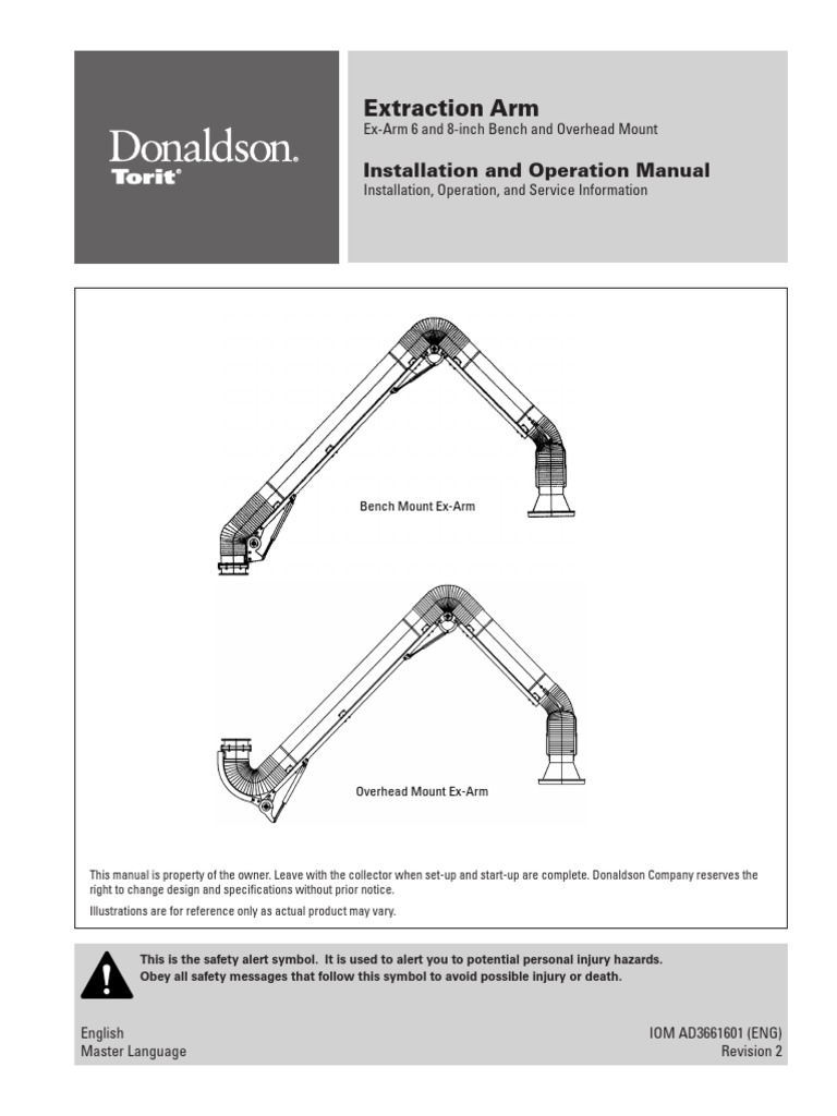 Extraction Arm Installation and Operation Manual PDF Electrical