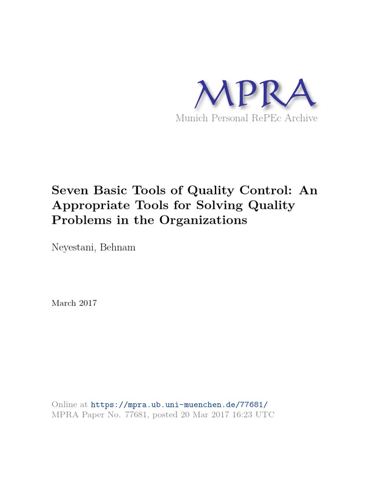 Quality Tools for Process Improvement | PDF | Causality | Teaching ...