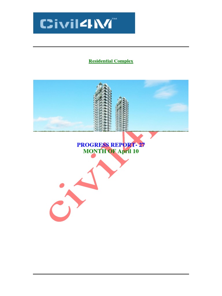 April 2010 Residential Towers Progress Report | PDF | Architectural ...