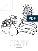 Food Poster Coloring Fruit