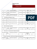 October 2019: Short Term Programmes (Contact Mode)