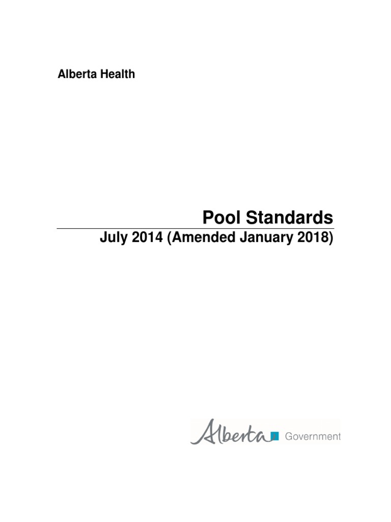 Pool Design Standards.2014 PDF Swimming Pool Water Quality