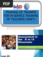 Training of Trainers For In-Service Training of Teachers (Inset)